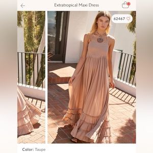 Free People Extratropical maxi dress. Size L. Taupe
